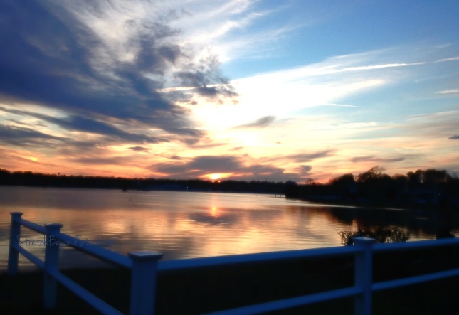 Photo of sunset over bay